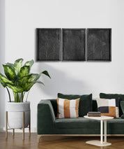 Minimalist Geometric Wooden Wall Art – Trio