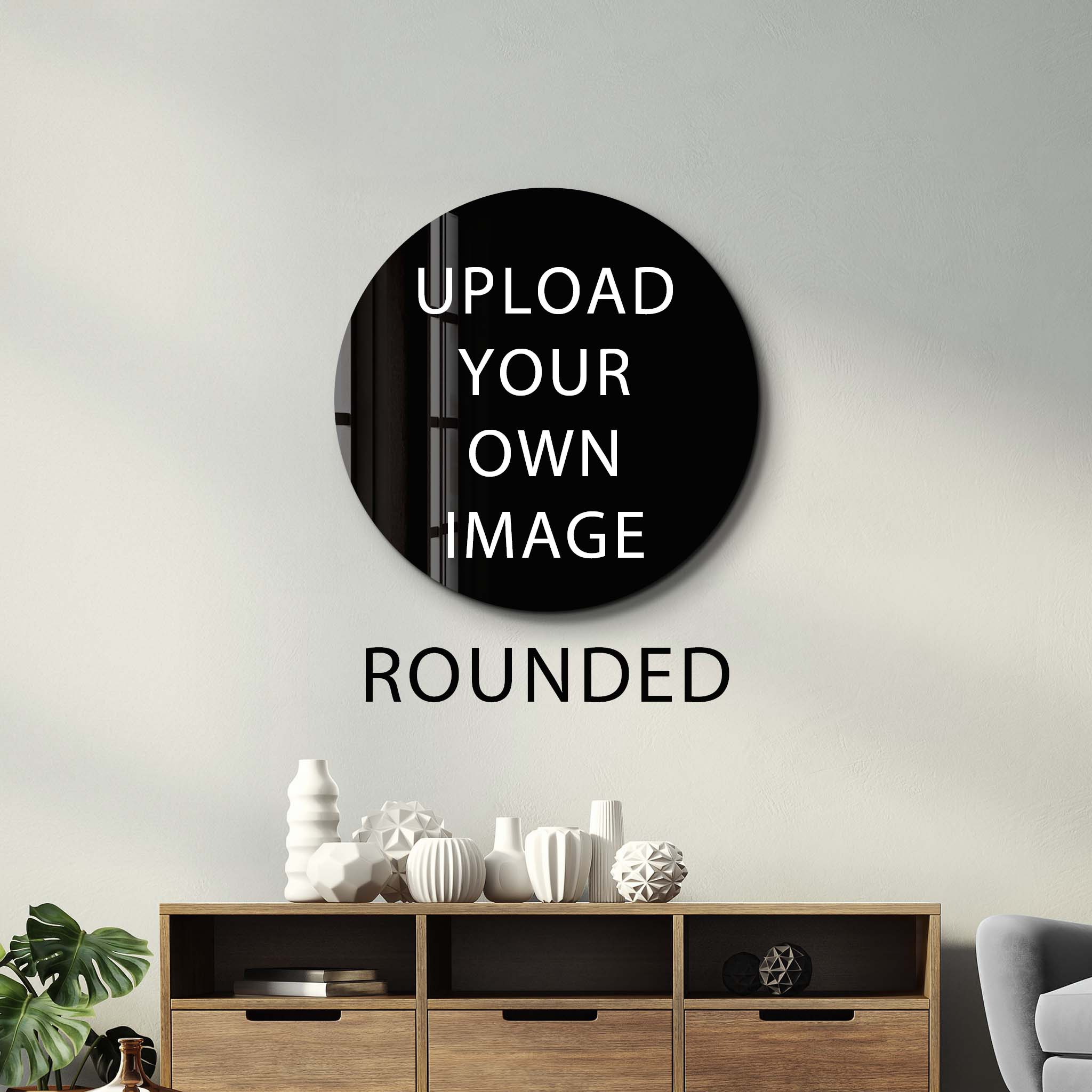 Custom Prints - Rounded Shape Glass Wall Art