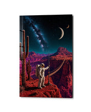 Rope Bridge, Red Canyon glass wall art by Artdesigna, studio view