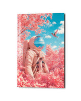 Astronaut in the Roses | Glass Wall Art