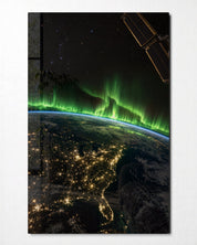 Light Along the Curve glass wall art by Artdesigna, front view