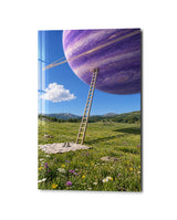 Climb Toward a Purple World | Glass Wall Art