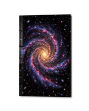 A Galaxy Takes Its Time glass wall art by Artdesigna, studio view
