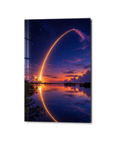 Lift-Off at Twilight | Glass Wall Art