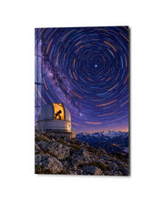Domes and Star Circles glass wall art by Artdesigna, studio view