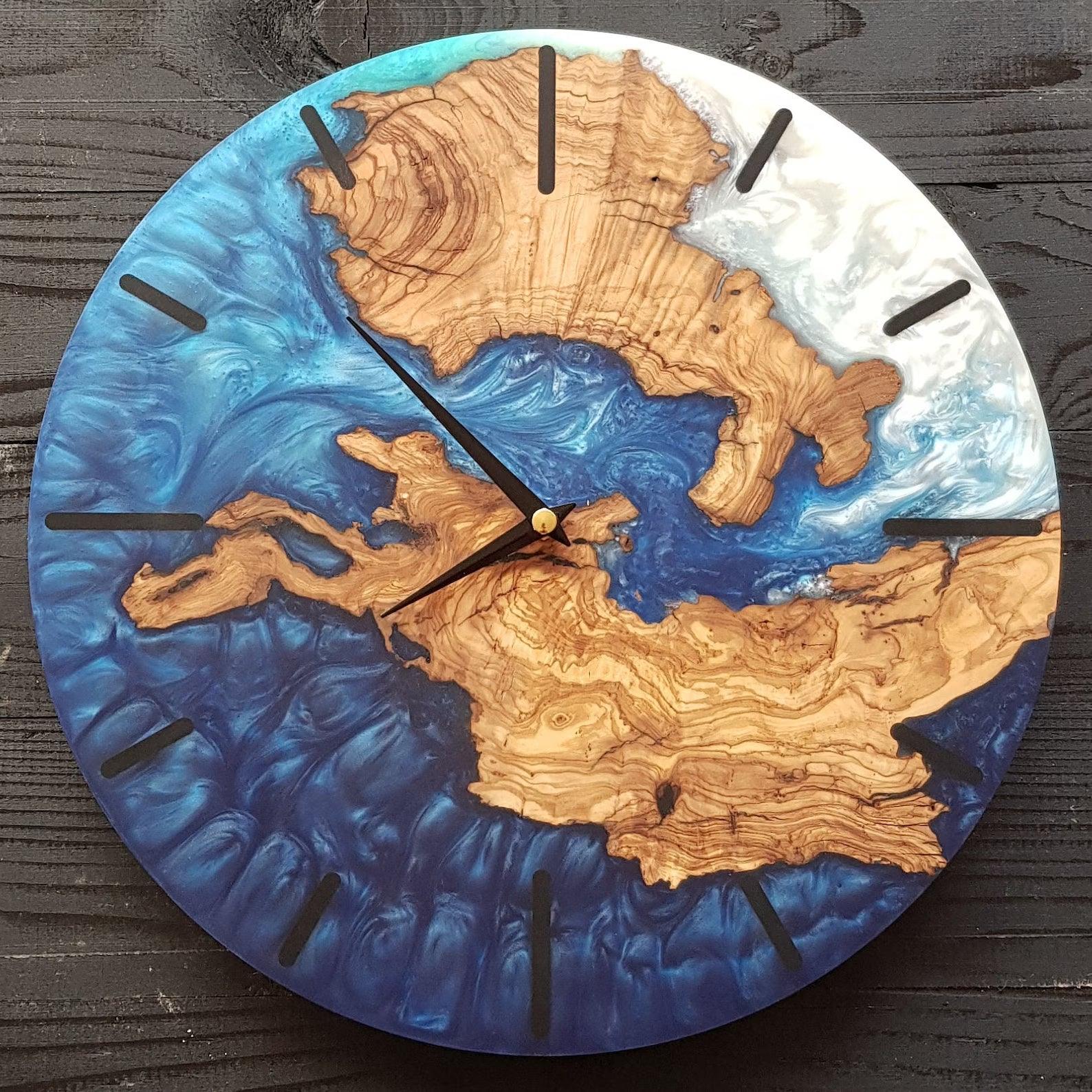 Coastal Azure Timekeeper | Premium Handmade Wall Clocks - ArtDesigna Glass Printing Wall Art