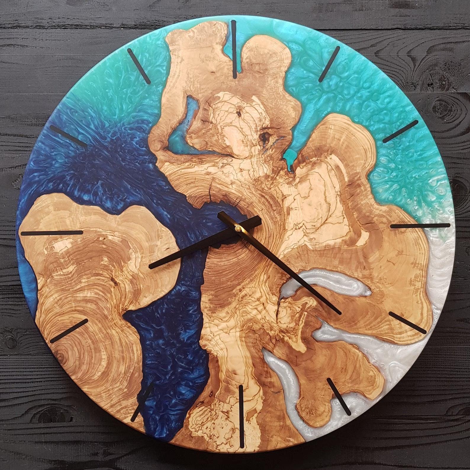 Coastal Azure Timekeeper | Premium Handmade Wall Clocks - ArtDesigna Glass Printing Wall Art