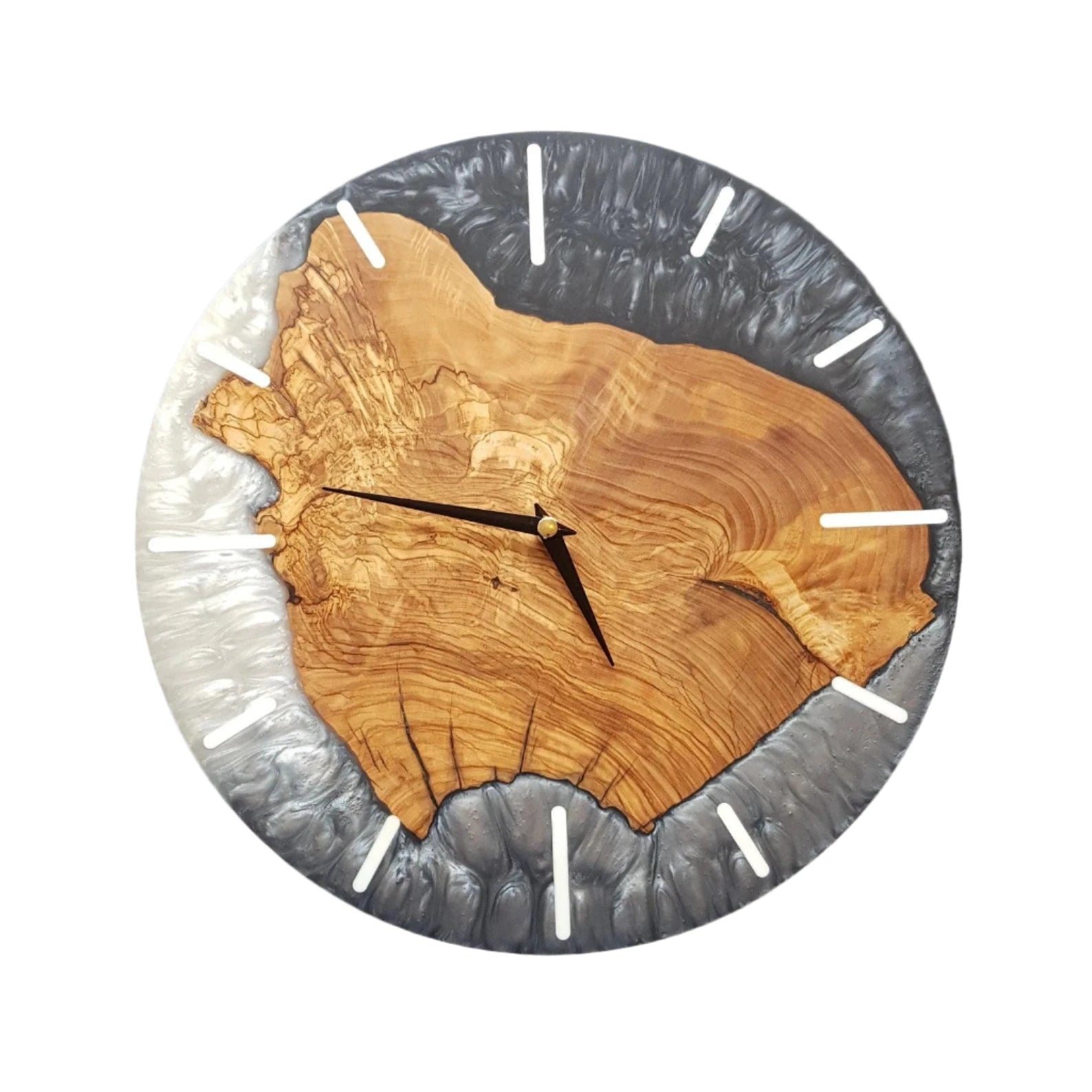 Monochrome Midnight Timepiece | Premium Handmade Wall Clocks - ArtDesigna Glass Printing Wall Art