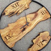 Custom Made Metal & Olive Wood Wall Clock | Premium Handmade Wall Clocks - ArtDesigna Glass Printing Wall Art