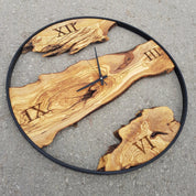 Custom Made Metal & Olive Wood Wall Clock | Premium Handmade Wall Clocks - ArtDesigna Glass Printing Wall Art