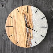 White Pearl Timekeeper | Premium Handmade Wall Clocks - Artdesigna