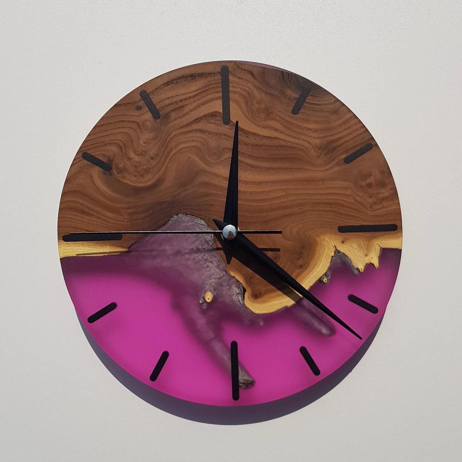 Clock for wall,epoxy resin beach clock,Epoxy Wall Clock, deals Wooden Wall Clock,