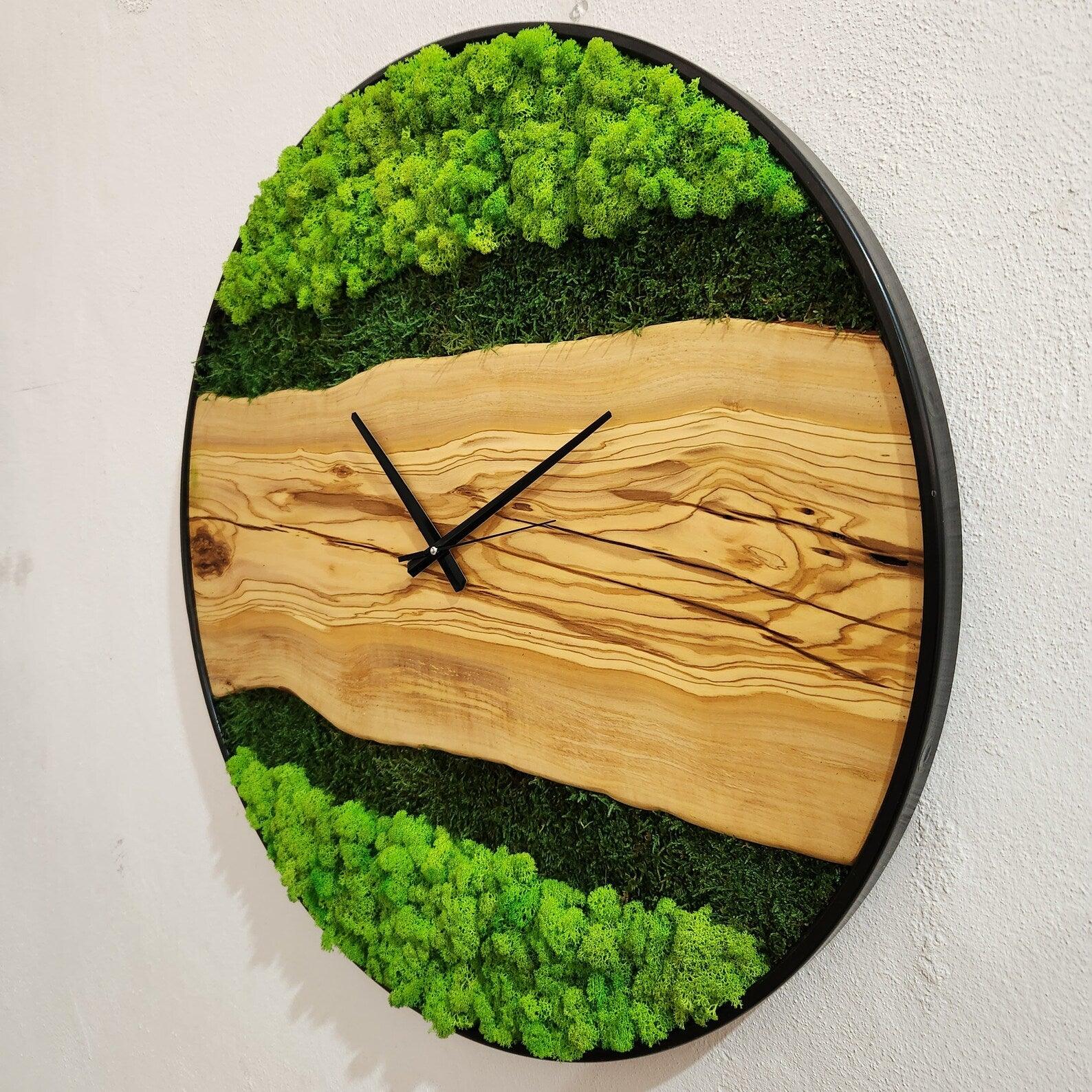 Moss and Olive Wood Wall Art 3 Colors, Premium Handmade Wall Sculptures