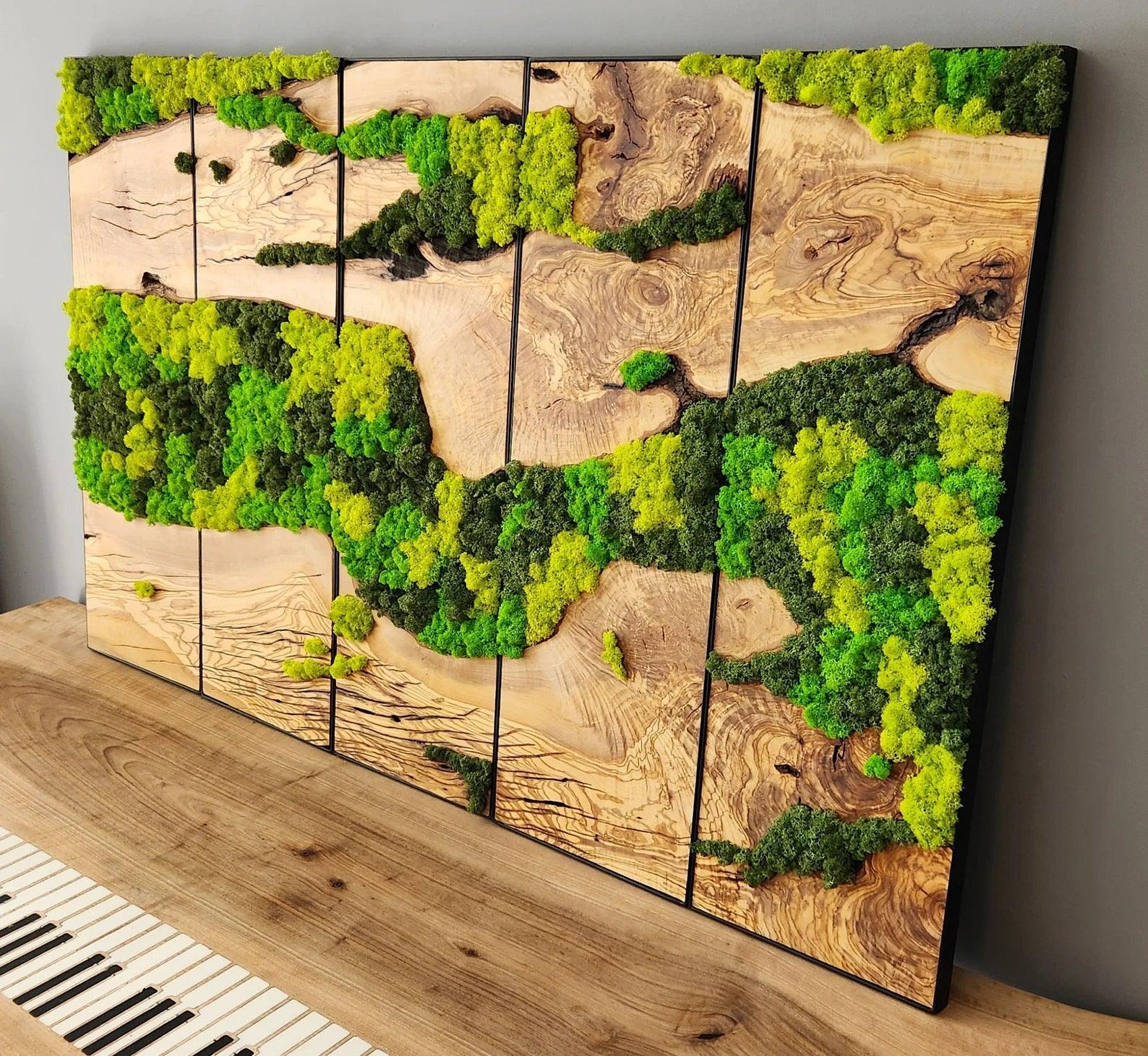 Unexplored Moss Forest | Premium Handmade Wall Sculptures - ArtDesigna Glass Printing Wall Art