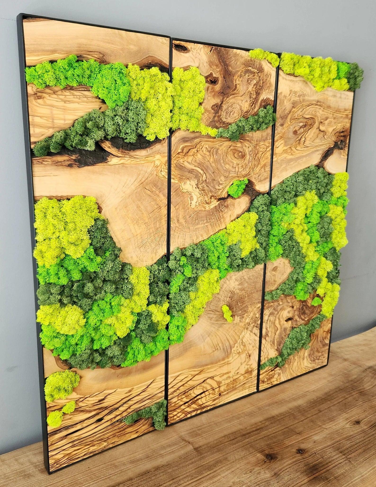 Unexplored Moss Forest | Premium Handmade Wall Sculptures 15 x 45 / 2
