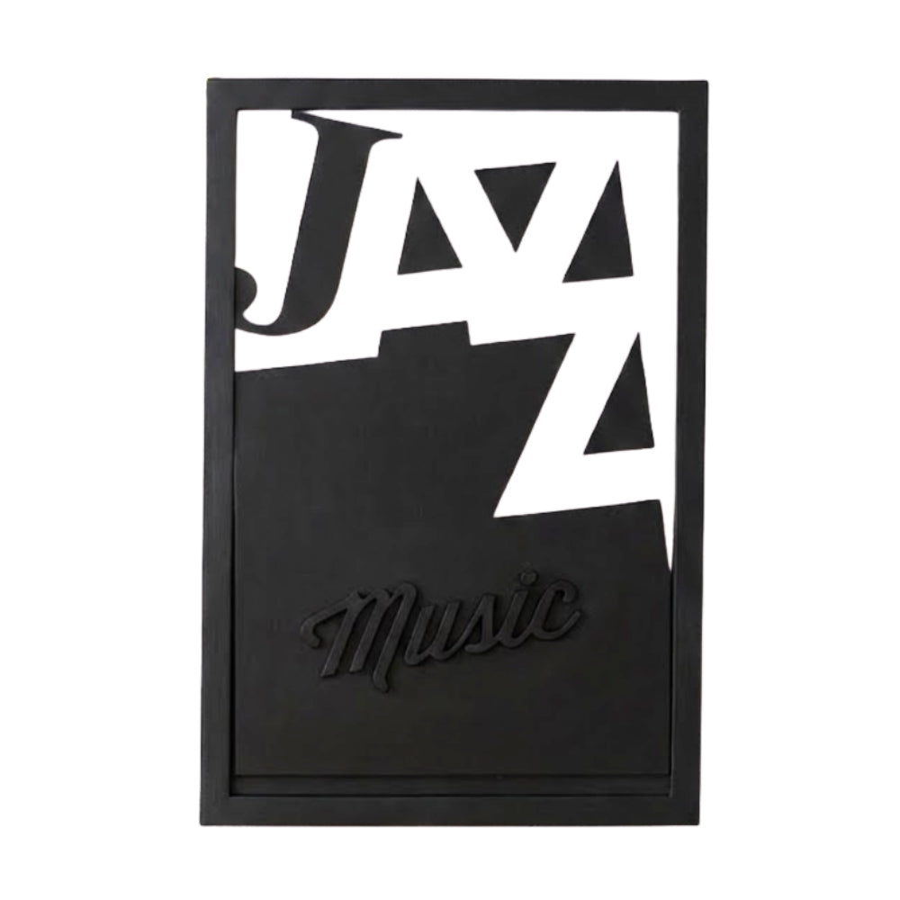 Jazz Music – Modern Wooden Music Typography Wall Art