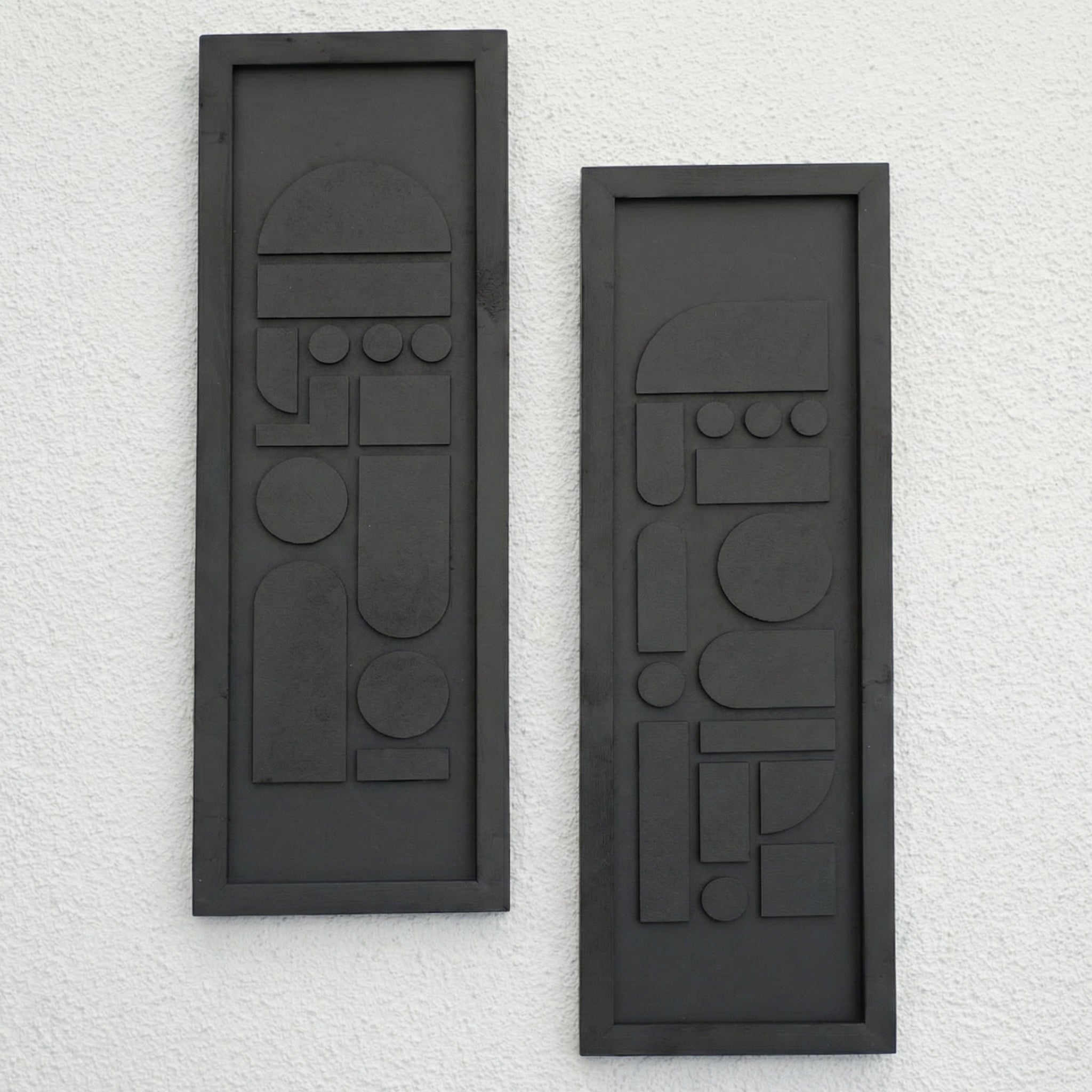 Modern Geometric – 2 Piece Wooden Wall Art Set