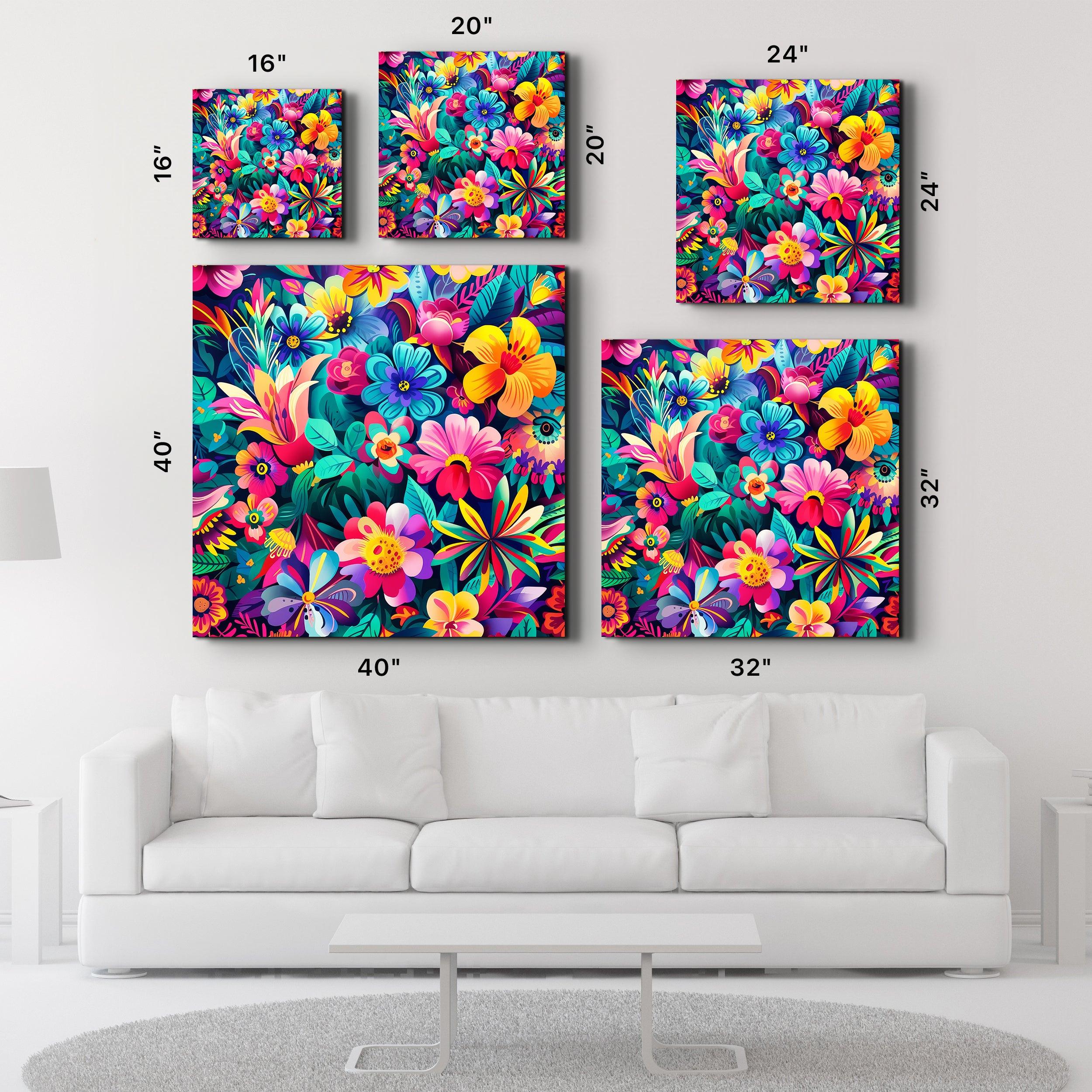 Flower Painting - Glass Wall Art - ArtDesigna Glass Printing Wall Art