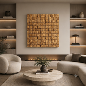 Smoked Brown Wall Sculpture | Wood Wall Sculpture