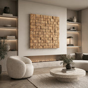 Smoked Brown Wall Sculpture | Wood Wall Sculpture