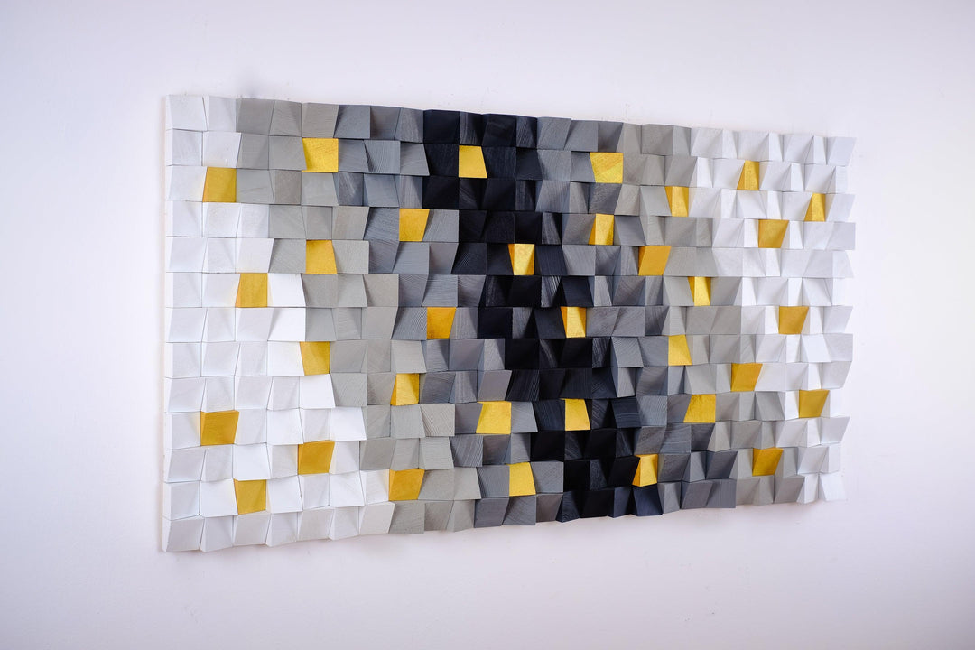 ・"Golden Touchs"・Premium Wood Handmade Wall Sculpture - Limited Edition - ArtDesigna Glass Printing Wall Art