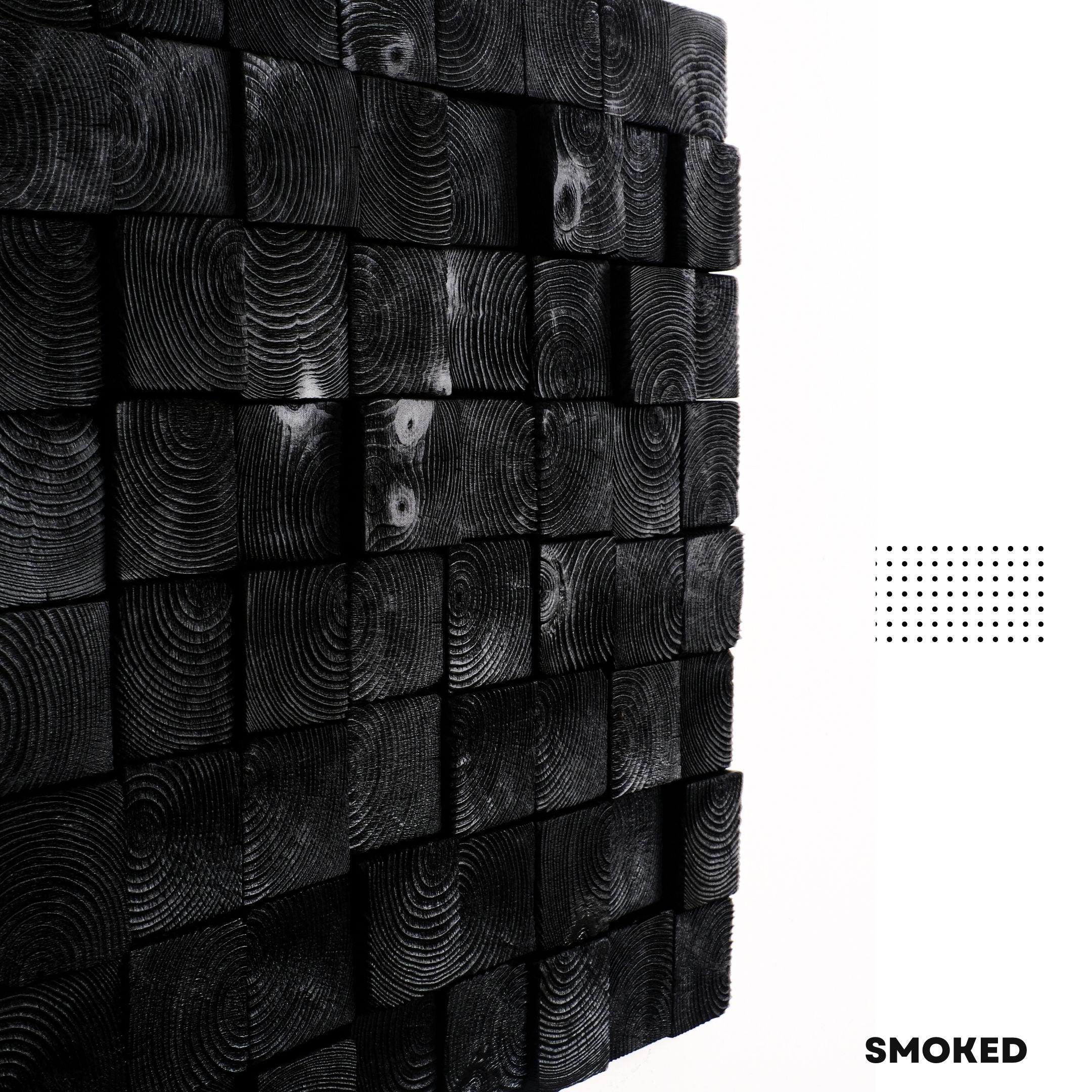 Smoked Black Wall Sculpture | Premium Wood Handmade Wall Sculpture - ArtDesigna Glass Printing Wall Art