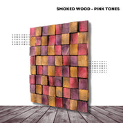 Smoked Pink Wall Sculpture | Premium Wood Handmade Wall Sculpture - ArtDesigna Glass Printing Wall Art