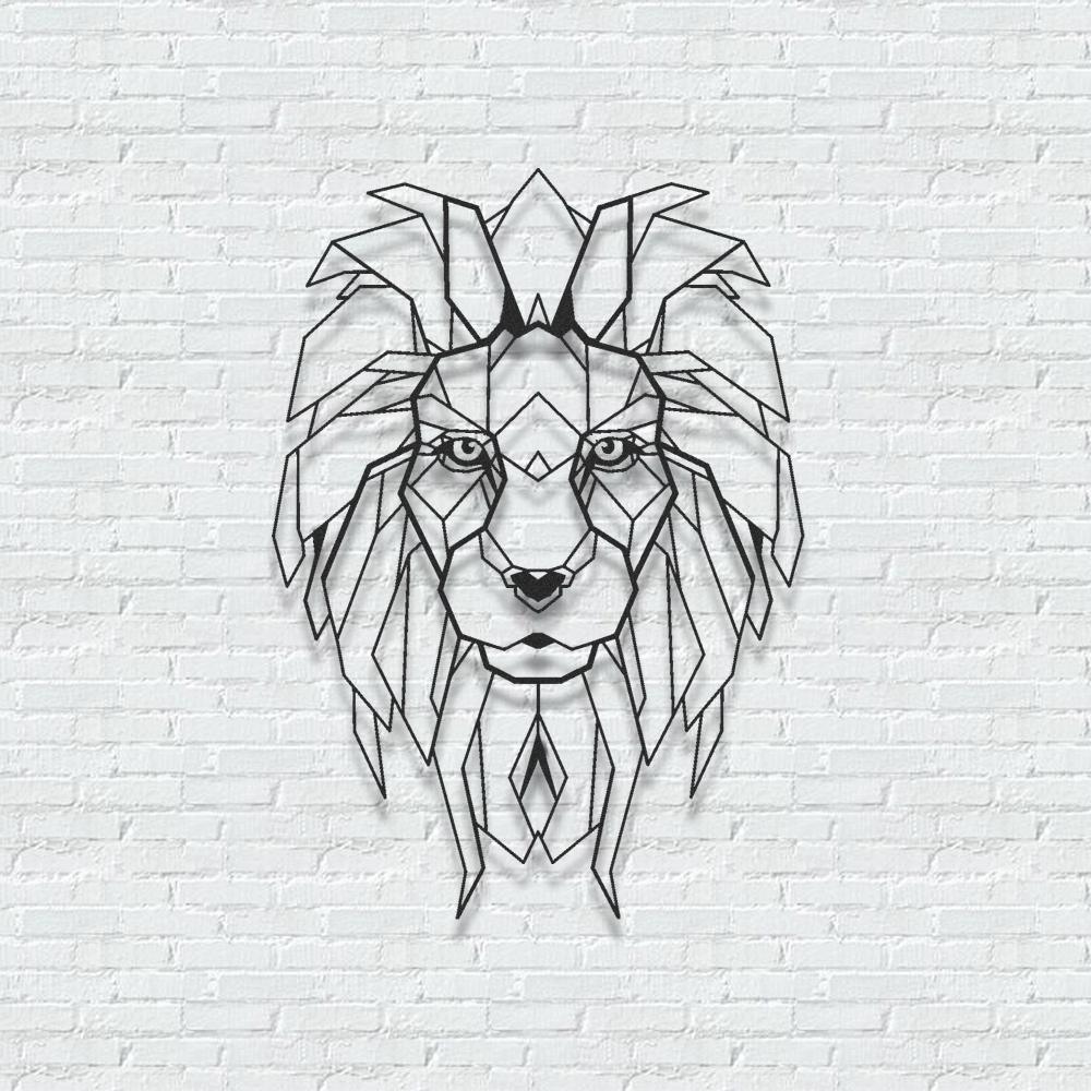 ・"Lion Head"・Premium Metal Wall Art - Limited Edition - ArtDesigna Glass Printing Wall Art