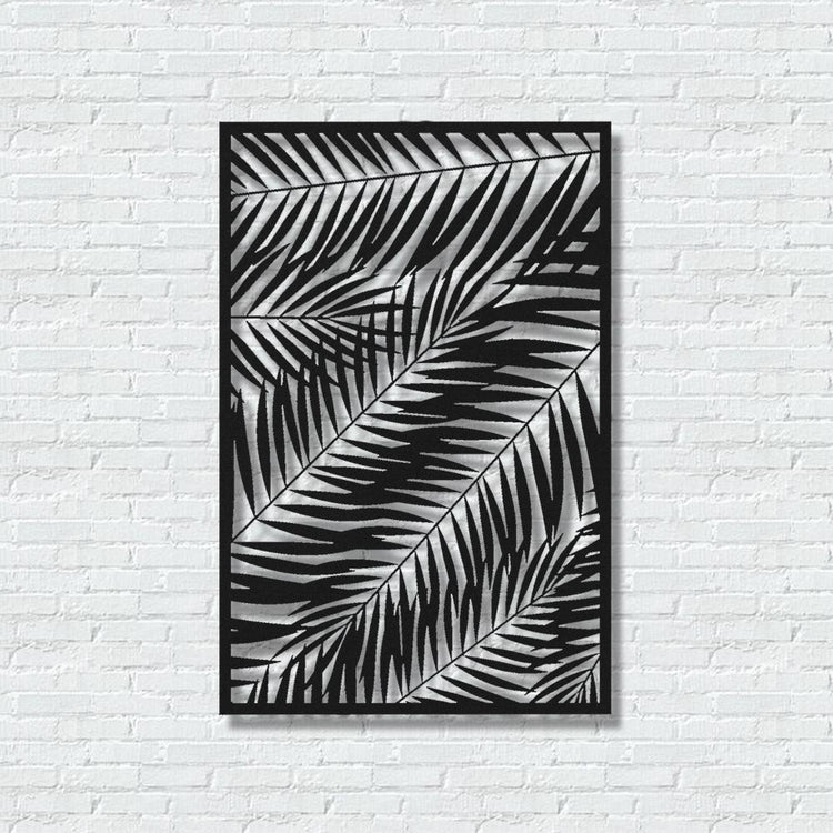 ・"Palm Leafs"・Premium Metal Wall Art - Limited Edition - ArtDesigna Glass Printing Wall Art