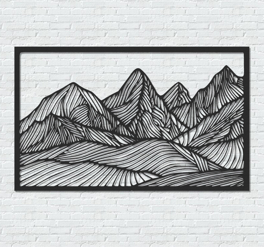 ・"Huge Mountains"・Premium Metal Wall Art - Limited Edition - ArtDesigna Glass Printing Wall Art