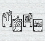 ・"Cactus Set"・Premium Metal Wall Art - Limited Edition - ArtDesigna Glass Printing Wall Art