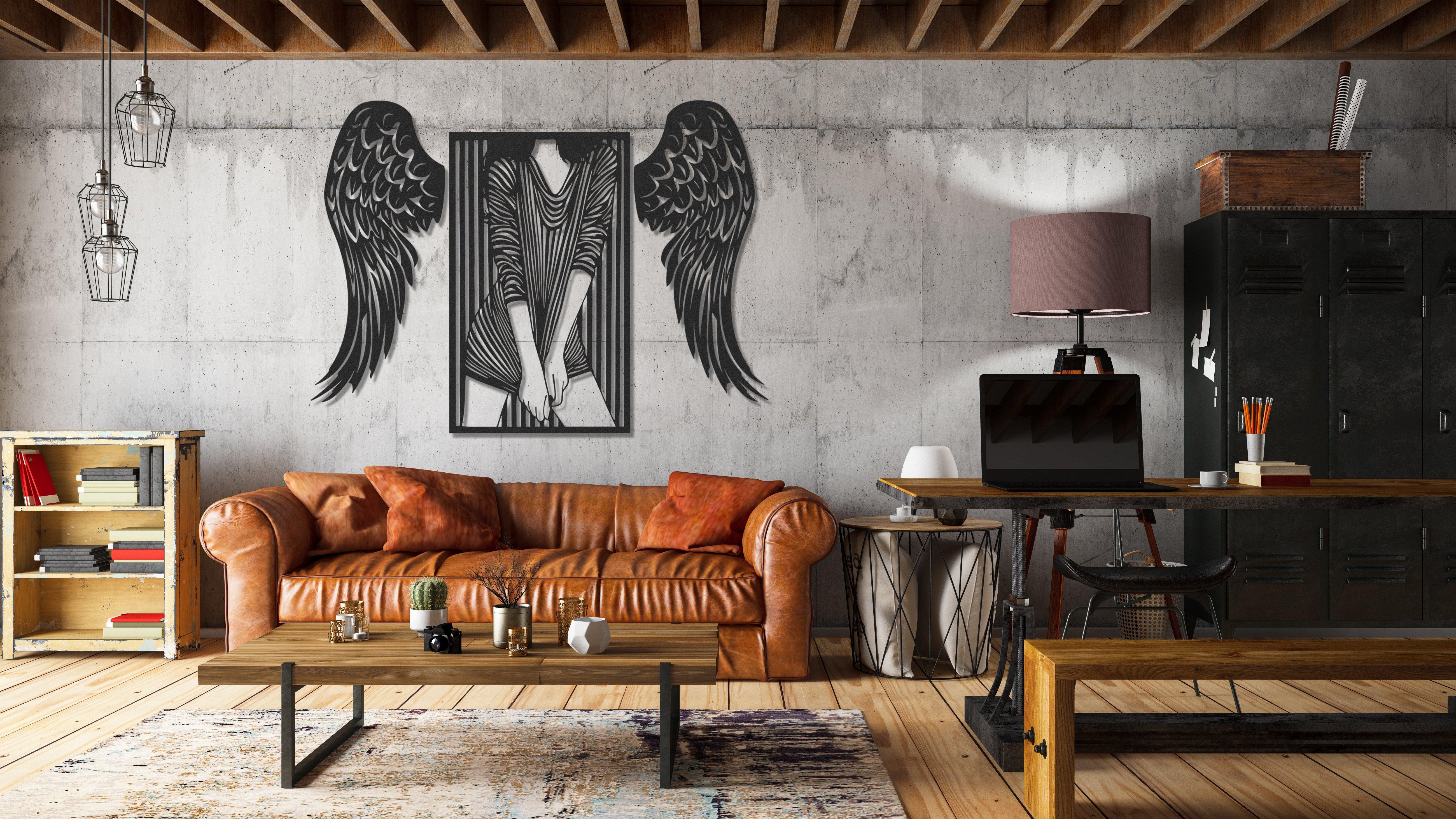・"Angel Wings Combination"・Premium Metal Wall Art - Limited Edition - ArtDesigna Glass Printing Wall Art