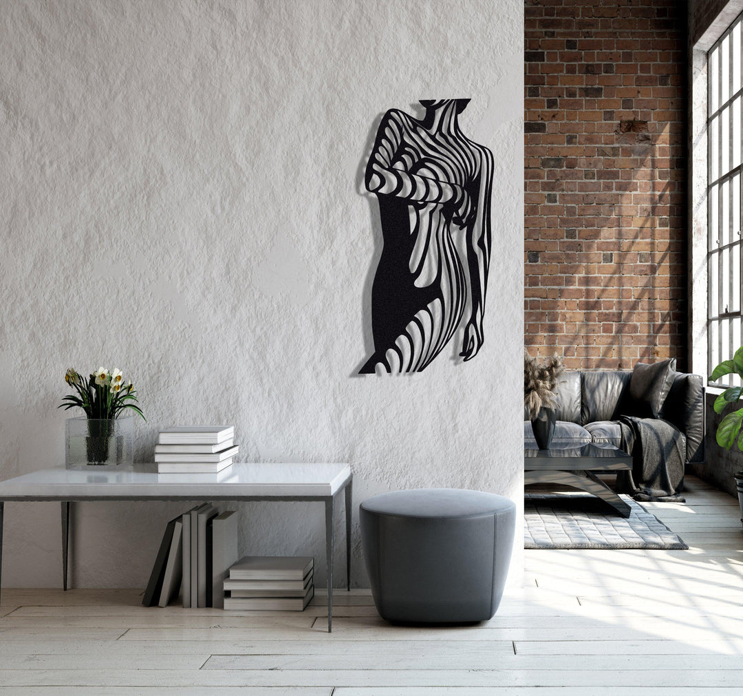 ・"Woman Body Lines"・Premium Metal Wall Art - Limited Edition - ArtDesigna Glass Printing Wall Art