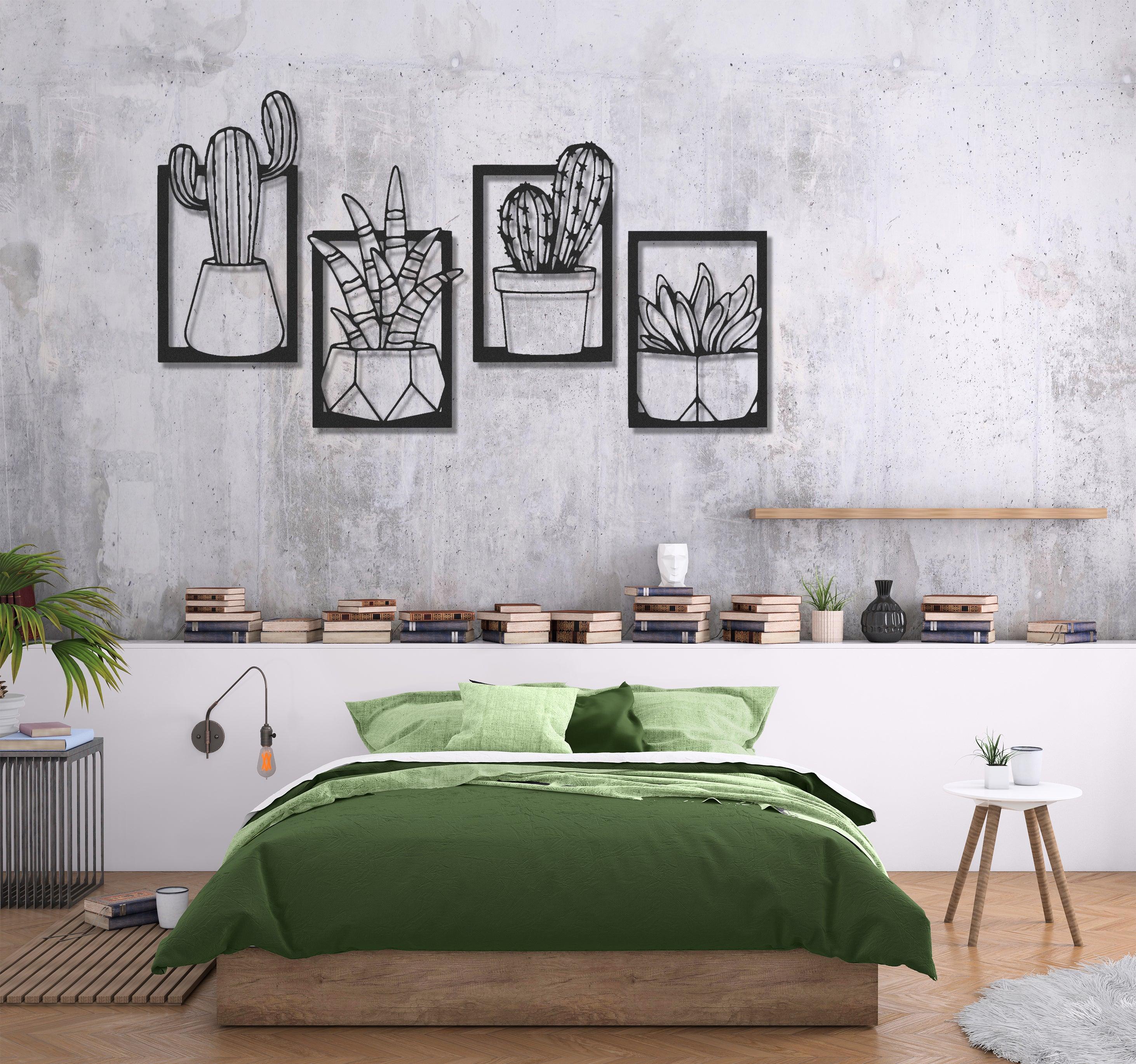 ・"Cactus Set"・Premium Metal Wall Art - Limited Edition - ArtDesigna Glass Printing Wall Art