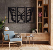 ・"Burtterfly Trio V2"・Premium Metal Wall Art - Limited Edition - ArtDesigna Glass Printing Wall Art