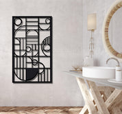 ・"Abstract Lines Vertical"・Premium Metal Wall Art - Limited Edition - ArtDesigna Glass Printing Wall Art