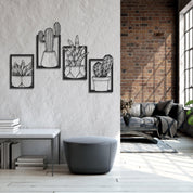 ・"Cactus Set"・Premium Metal Wall Art - Limited Edition - ArtDesigna Glass Printing Wall Art