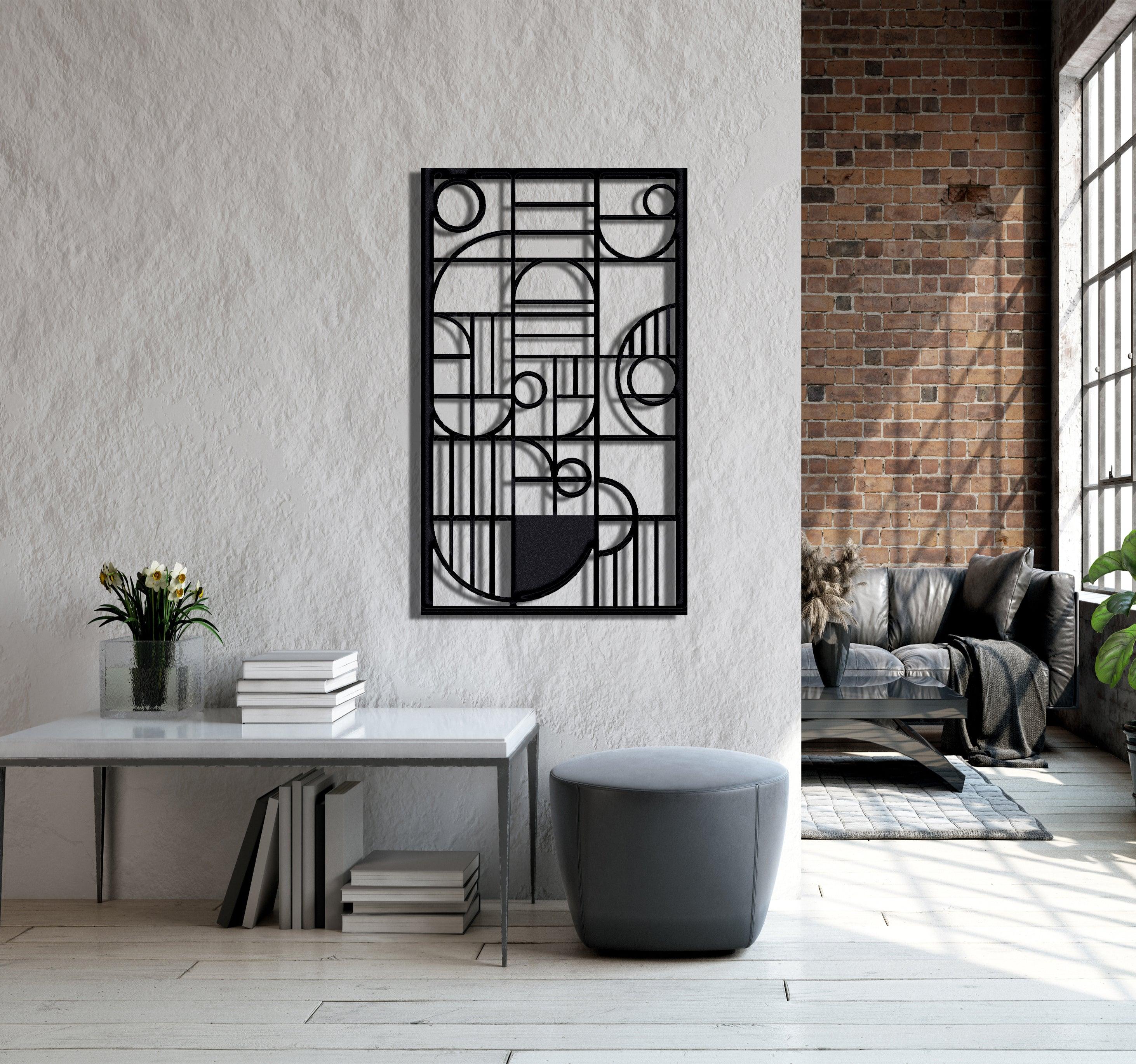 ・"Abstract Lines Vertical"・Premium Metal Wall Art - Limited Edition - ArtDesigna Glass Printing Wall Art