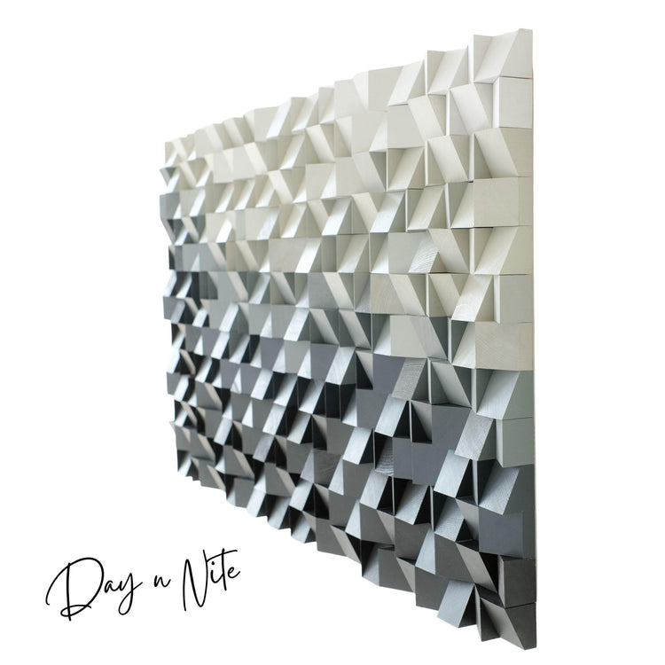 ・"Day n Nite"・Premium Wood Handmade Wall Sculpture - Limited Edition - ArtDesigna Glass Printing Wall Art