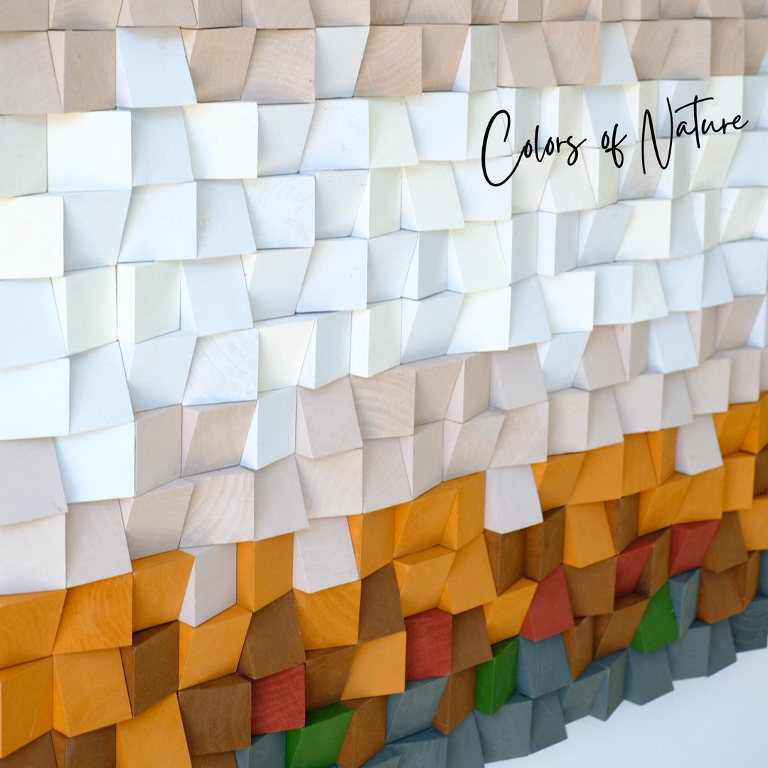 ・"Colors of Nature"・Premium Wood Handmade Wall Sculpture - Limited Edition - ArtDesigna Glass Printing Wall Art