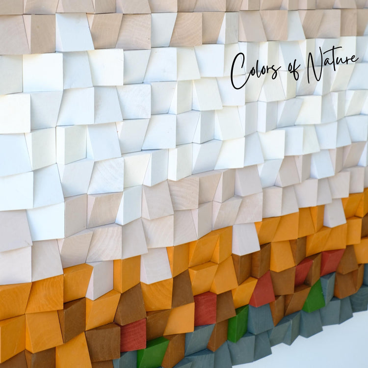 ・"Colors of Nature"・Premium Wood Handmade Wall Sculpture - Limited Edition - ArtDesigna Glass Printing Wall Art