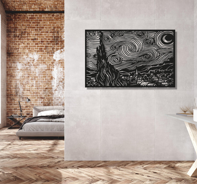 ・"Van Gogh The Starry Night"・Premium Metal Wall Art - Limited Edition - ArtDesigna Glass Printing Wall Art