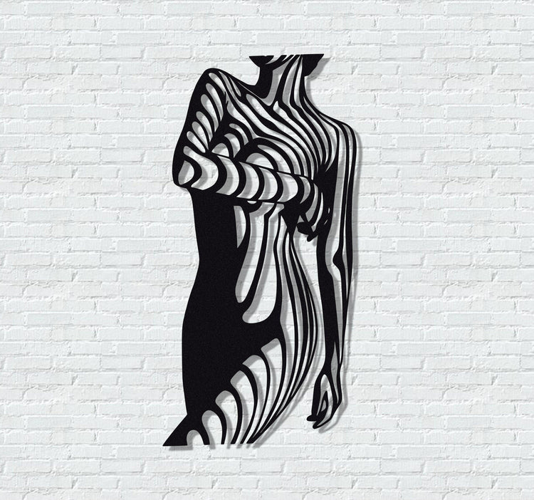 ・"Woman Body Lines"・Premium Metal Wall Art - Limited Edition - ArtDesigna Glass Printing Wall Art