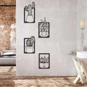 ・"Cactus Set"・Premium Metal Wall Art - Limited Edition - ArtDesigna Glass Printing Wall Art