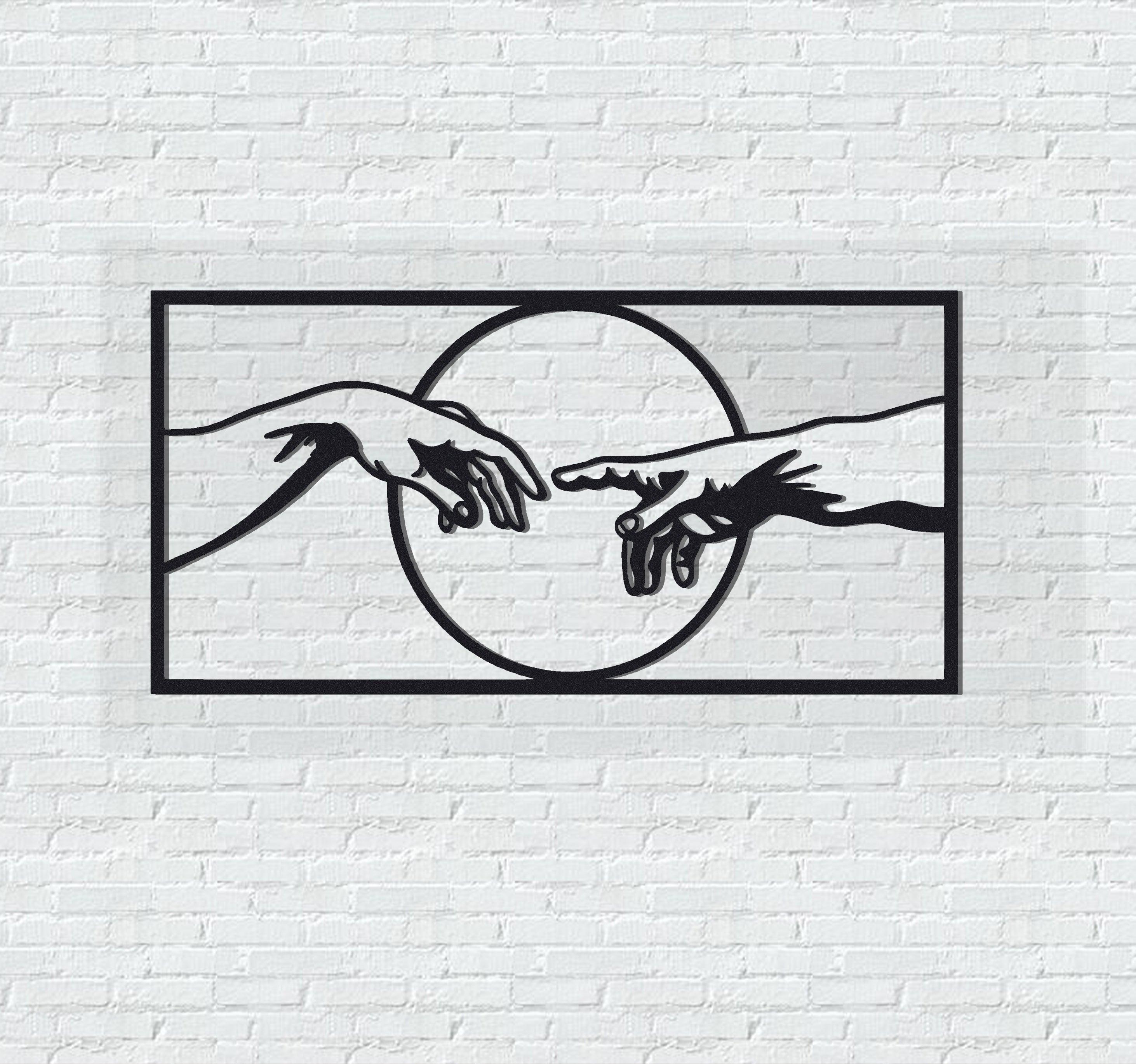 ・"Creation of Adam"・Premium Metal Wall Art - Limited Edition - ArtDesigna Glass Printing Wall Art