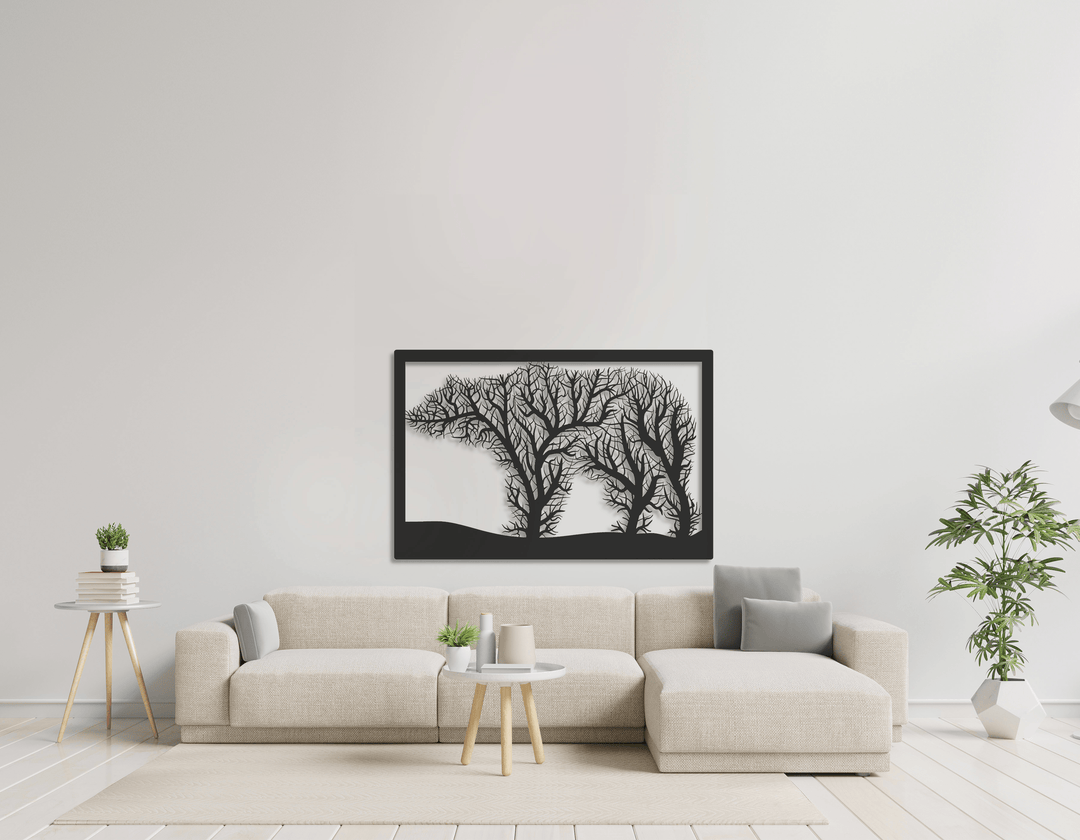 ・"Bear Tree"・Premium Metal Wall Art - Limited Edition - ArtDesigna Glass Printing Wall Art