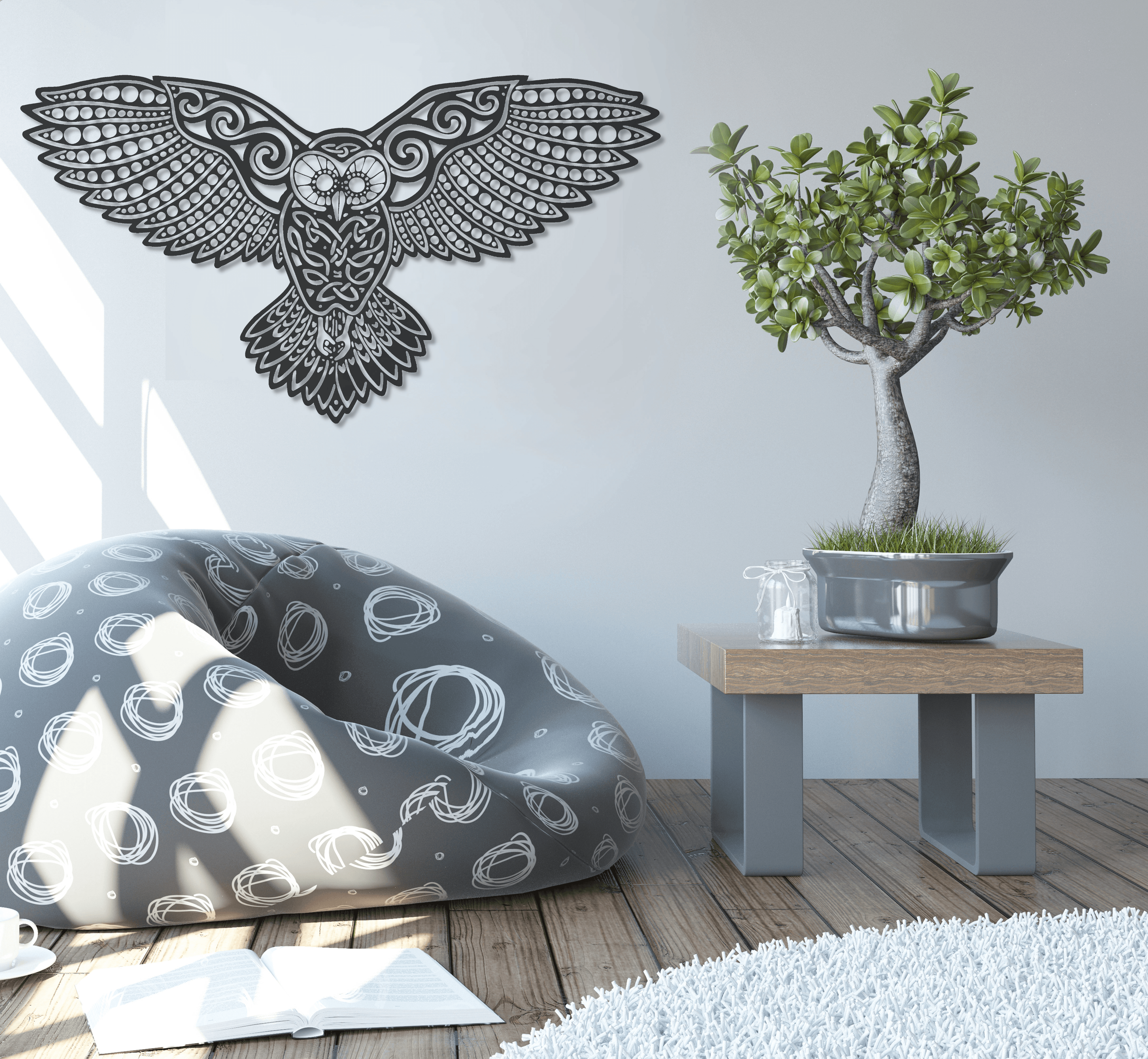 ・"Mystic Owl"・Premium Metal Wall Art - Limited Edition - ArtDesigna Glass Printing Wall Art