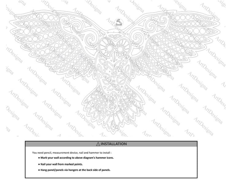 ・"Mystic Owl"・Premium Metal Wall Art - Limited Edition - ArtDesigna Glass Printing Wall Art