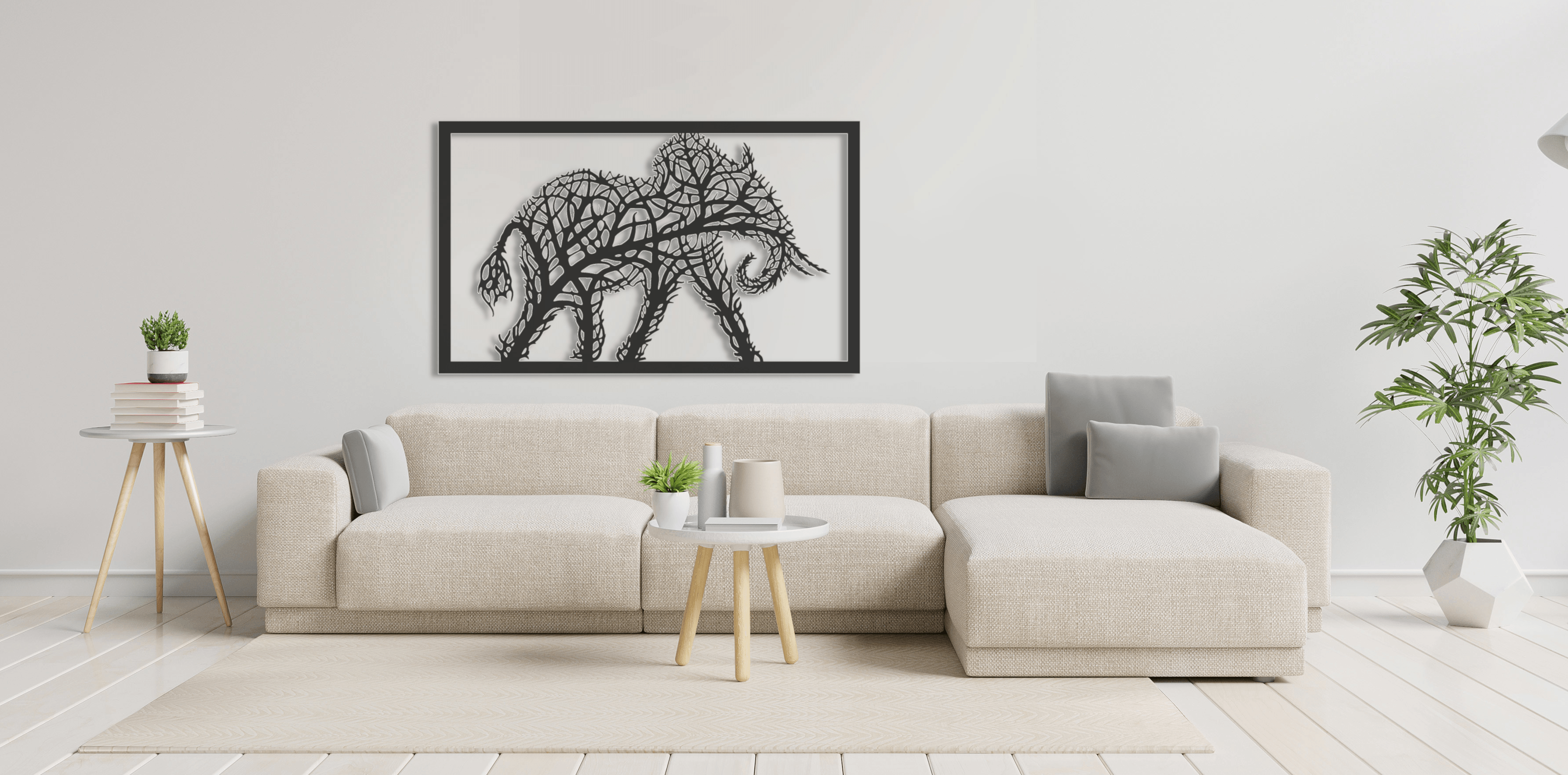 ・"Elephant Tree"・Premium Metal Wall Art - Limited Edition - ArtDesigna Glass Printing Wall Art