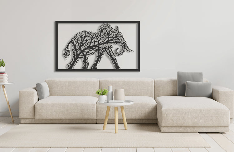 ・"Elephant Tree"・Premium Metal Wall Art - Limited Edition - ArtDesigna Glass Printing Wall Art